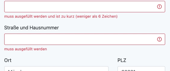 Rails form validation errors displayed inline with Bootstrap styling